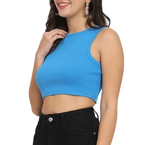 Nouveaux débardeurs courts pour hommes en matière de qualité supérieure / Débardeurs légers en tricot extensible/coton à col en V respirants et à séchage rapide - Product Image 6