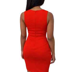 Vestido Rojo Ajustado para Mujer, Elegante y con Estilo, Perfecto para Fiestas, Trabajo u Ocasiones Especiales - Product Image 4