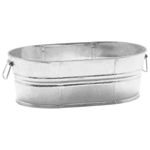 Cubo de hielo de metal galvanizado para bebidas, ideal para fiestas, bañera grande para vino para exteriores, enfriador de bebidas con asas, cubo de hielo metálico. - Product Image 3