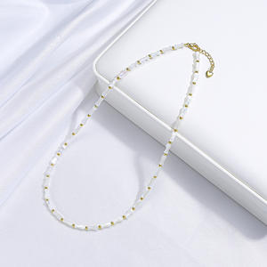 Collar de Perlas con Cuentas de Bambú y Conchas Marinas Naturales para Mujer, Estilo Fresco y Moderno, Venta al por Mayor - Product Image 2