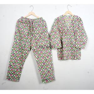 Conjunto de Pijama de Algodón 100% con Estampado Floral para Mujer, Manga Larga, Cuello en V, Cintura Elástica, Ropa de Dormir Informal, Suave y Transpirable, ART&ART Primavera - Product Image 5