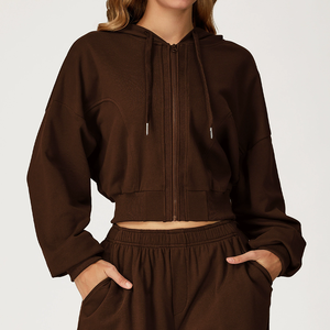 Sudadera con Capucha Corta de Último Diseño para Mujer, Sudadera Corta para Mujer, Sudadera Holgada y Elegante - Product Image 5