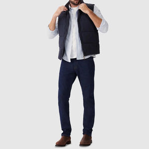 Chaleco Acolchado de Invierno para Hombre con Logotipo Personalizado, Estilo Casual, Impermeable, con Cierre de Cremallera, Diseño Burbuja Brillante - Product Image 4