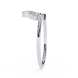 Bague de fiançailles en platine avec diamant taille poire et diamants latéraux ronds, certifiée GIA, bijoux classiques pour femmes - Product Image 3