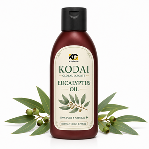 Huile d'eucalyptus Kodai Global Export 100% pure et naturelle, huile essentielle multifonctionnelle pour les soins de la peau, des cheveux et l'aromathérapie, fabriquée au Tamil Nadu - Product Image 1
