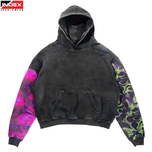 Sudadera con Capucha Oversize para Hombre de INDEX SPORTSWEAR, Estampado de Calaveras por Sublimación, Estilo Urbano, Felpa Francesa, Ropa de Otoño - Product Image 1