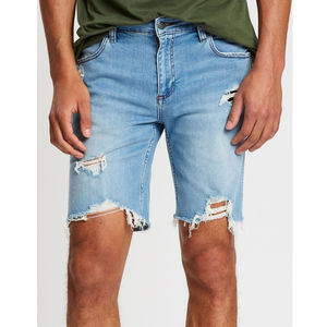 Pantalones Cortos de Mezclilla de Alta Calidad para Hombre, Diseño Personalizado, Color Azul Oscuro, para Verano - Product Image 1