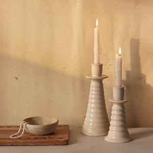 Portavelas de Cerámica en Espiral, Decoración para el Hogar, Estilo Escandinavo, Hecho a Mano, Ecológico, Estético - Product Image 3