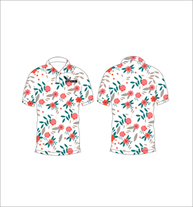 เสื้อโปโลพิมพ์ลายดอกไม้แบบกำหนดเอง แขนสั้น สวมใส่สบาย เหมาะสำหรับกอล์ฟ เทนนิส ชุดทีมฤดูร้อน - Product Image 4