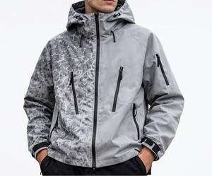 Custom Sporty <b>Summer</b> Clothing Manufacturer Plain Dyed Patchwork Thermochromic Heat Reactive Water Reactive Hooded Racer <b>Jacket</b> - Product Image 1