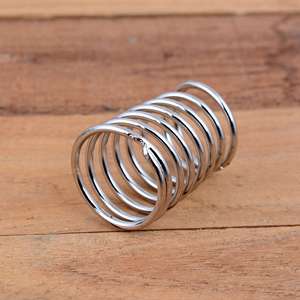 SHYAM JEWELRS Luxury Unisex 925 <b>Sterling</b> <b>Silver</b> Handcrafted Meander Pattern <b>Silver</b> Wrap <b>Ring</b> <b>Adjustable</b> Double Band Finger - Product Image 3