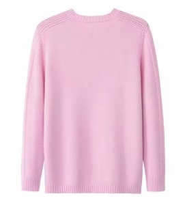 เสื้อสเวตเตอร์ถักมือลำลองสำหรับผู้หญิง ระบายอากาศได้ดี สวมใส่สบาย แขนยาว อุ่นสบาย เหมาะสำหรับฤดูหนาว ผลิตจากผ้าฝ้ายออร์แกนิค พร้อมโลโก้ด้านหน้า จำหน่ายขายส่ง - Product Image 4