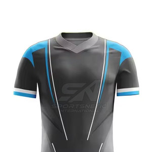Uniforme de Fútbol de Color Sólido de Alta Calidad, 100% Poliéster, Uniforme Deportivo para Equipos, Venta Directa de Fábrica - Product Image 4