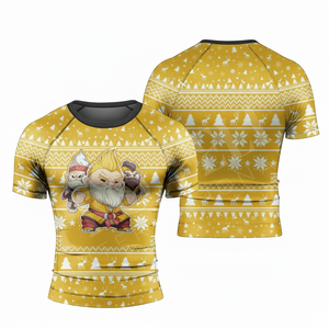 เสื้อรัดกล้ามเนื้อแขนสั้นสำหรับกีฬาฤดูร้อนประสิทธิภาพสูงสำหรับยิวยิตสู คาราเต้ ต่อสู้ ชกมวย MMA BJJ - Product Image 2