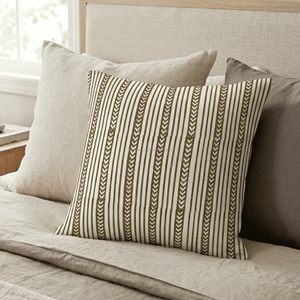 Housse de coussin carrée de qualité supérieure en coton avec motif en zigzag imprimé, motifs indiens vintage, 20x20 pouces - Product Image 6