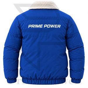Men's Winter Puffer Jacket Shearling Collar Quilted <b>Padded</b> <b>Coat</b> Wholesale Custom Insulated Bomber Outerwear Supplier - Product Image 2