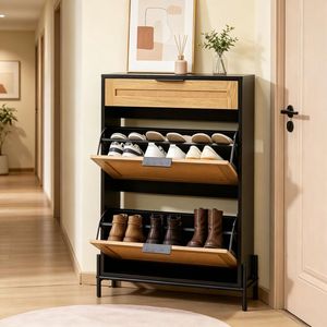 Mobiletto Portascarpe Moderno in Stile Fattoria con Design Antipolvere - Product Image 6