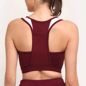 Soutien-gorge de sport personnalisé pour femme à maintien élevé, avec coussinets amovibles, léger, sans coutures, en tissu anti-humidité pour la course et la gym - Product Image 4