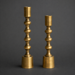 <b>Hammered</b> casted aluminium candle stand set Gold cast Aluminium & cast Iron Candle <b>Holders</b> <b>hammered</b> ideal for modern decor - Product Image 6
