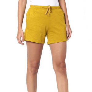 Shorts de Algodón para Mujer, Estilo 2026, con Logotipo Personalizado, con Bolsillos, Color Sólido, Suaves y Holgados, para Verano - Product Image 1