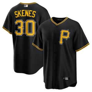Maillot de baseball respirant en polyester pour adulte, uniforme bleu à rayures fines pour homme - Product Image 3
