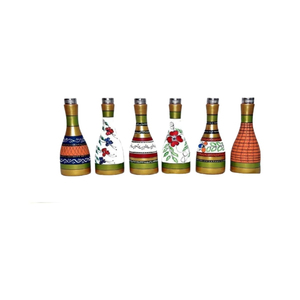 Botella Reutilizable de Arcilla Terracota Ecológica Clásica Pintada a Mano, Antideslizante y Lavable - Product Image 3