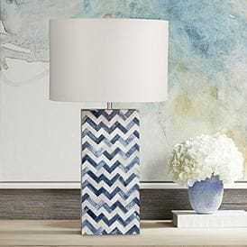 Luxury <b>Blue</b> Bone Inlay Oval Pillar Holder Beige Shade Handcrafted Floral Inlay <b>Bedside</b> Lamp Light Weight Eco-Friendly Elegant - Product Image 2