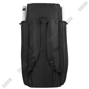 SIBRIN Premium Solid Black Stand-Up Cricket Wheelie Kit Bag Large Capacity Waterproof Portable Water Resistant Bats <b>Pads</b> Sports - Product Image 4
