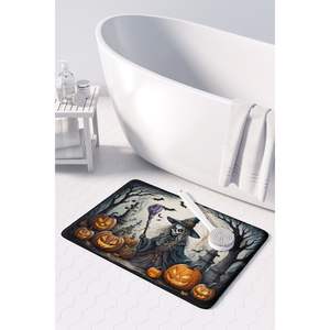 Alfombra de cocina de espuma viscoelástica de bruja espeluznante para Halloween, alfombra de baño antifatiga lavable a máquina, cojín cómodo, Alfombra de cocina - Product Image 3