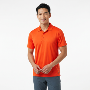 Polo Rojo de Manga Corta para Hombre, Color Sólido, Tejido de Punto de Secado Rápido, Estilo Casual - Product Image 4