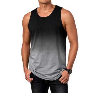 Débardeur de sport en polyester pour homme, sans manches, pour la musculation, le fitness, la course à pied, avec logo personnalisé sur le devant, respirant - Product Image 2