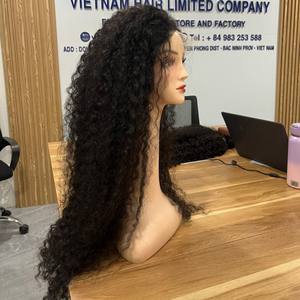 Perruque sans colle 32 pouces, cheveux bouclés birmans très épais, cheveux humains bruts alignés dans le sens des cuticules, provenant du Vietnam - Product Image 1