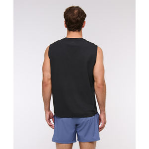 Camiseta sin mangas para hombre con logo personalizado, chaleco deportivo acanalado, top de fitness, chaleco sólido para gimnasio, ropa deportiva para correr - Product Image 2
