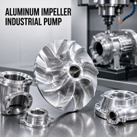 Impulsor de mecanizado CNC de 5 ejes OEM con geometría compleja, pieza de fresado de aluminio de alta precisión para bomba industrial