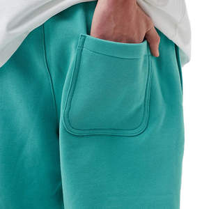 Shorts de sport décontractés pour hommes en coton uni, confortables, respirants, à séchage rapide, avec taille élastique - Product Image 4