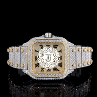 Montre de luxe de haute qualité, nouvelle arrivée, 41 mm, en moissanite, style hip-hop, mouvement mécanique ETA avec finition de luxe, quantité en gros