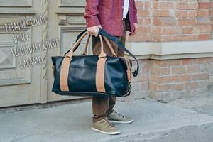 Bolsa de Viaje de Cuero Genuino, Bolsa de Fin de Semana Profesional, Gran Capacidad, Ligera, con Cierre, Portátil, para Llevar como Equipaje de Mano - Product Image 2