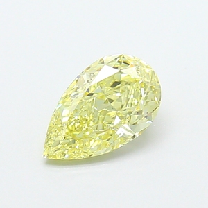 Diamant synthétique de laboratoire de couleur jaune fantaisie, taille poire, 1,09 carat, certifié IGI, pour la fabrication de bijoux - Product Image 1