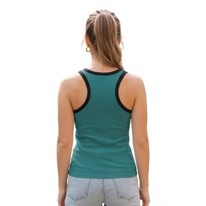 HAWK EYE SPORTS Débardeur de yoga court tricoté pour femme, effet seconde peau, couleur unie, dos découpé, respirant, col rond uni - Product Image 6