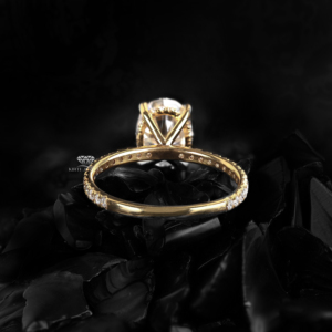 2.00 CT Oval Lab Grown Diamond Engagement Ring IGI Certified 14K Gold Solitaire Accent Bridal <b>Wedding</b> Jewelry Kirti Jewels - Product Image 2