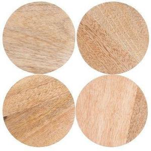 Ensemble de sous-verres en bois faits à la main, sous-verres en bois massif, décoration de table rustique naturelle pour la maison, le café, le bar - Product Image 4