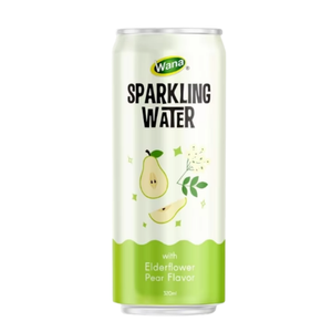 Boisson pétillante WANA à la fleur de sureau et à la poire, canette de 320 ml, boisson gazeuse, certifiée HACCP, OEM, ODM, marque privée, fournisseur Vietnamien - Product Image 1