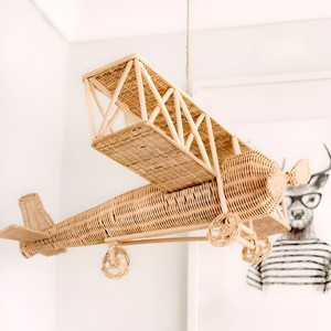 Jouets créatifs de qualité supérieure pour bébés, avions en rotin faits à la main, avions décoratifs suspendus - Product Image 2