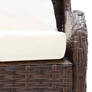 Ensemble de 2 canapés de jardin marron et blanc crème pour l'aménagement extérieur - Product Image 4