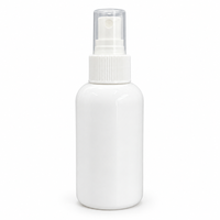 Flacon Boston court en PET blanc de 100 ml à brume fine |   Emballage de pulvérisateur cosmétique pour soins de la peau, tonique, lotion, brume faciale, soins de beauté