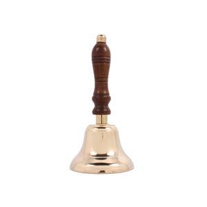 Campana de Mano Moderna de Latón Grabado con Diseño Floral, Color Blanco Pulido, Novedad, Decoración para el Hogar, Campana para Llamar a la Cena - Product Image 4