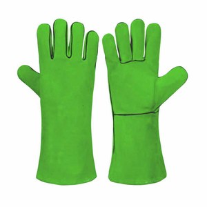 Gants de soudure en cuir de vachette pleine fleur de qualité supérieure, résistants à la chaleur et aux étincelles, pour la lutte contre les incendies, la construction et le barbecue - Product Image 4