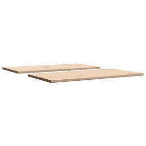 Ensemble de 2 tables basses en bois de pin massif, plateau de table de 31,5 x 15,7 pouces pour la décoration de la maison - Product Image 5