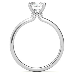VVS1 Moissanite Hidden Halo Engagement <b>Ring</b> 1.25 CT Cushion Cut 10K Solid White Gold Wedding <b>Statement</b> <b>Ring</b> For Her - Product Image 6
