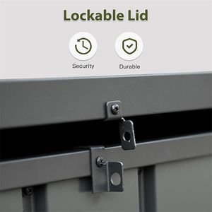 Contenitore da Esterno da 100 Galloni, Grande Box Portaoggetti da Patio con Funzione Impermeabile per Cuscini, Copricuscini, Attrezzi da Giardino, con Serratura - Product Image 4